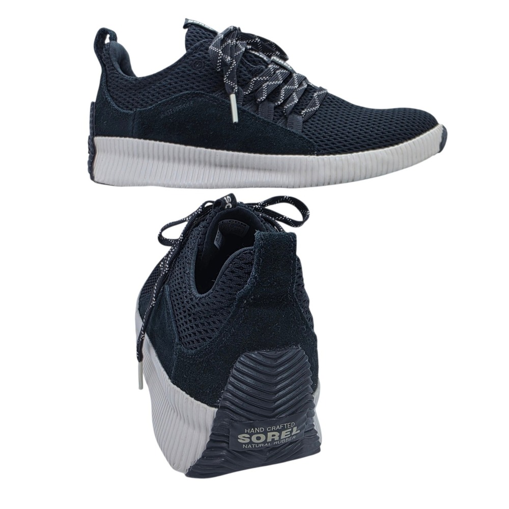 Sorel Out N About Plus Lace Black Sea Salt Waterproof Sneakers NL3257-010 7.5